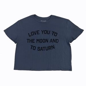 Taylor Swift Folklore Album Love You To The Moon And To Saturn Crop Top Small